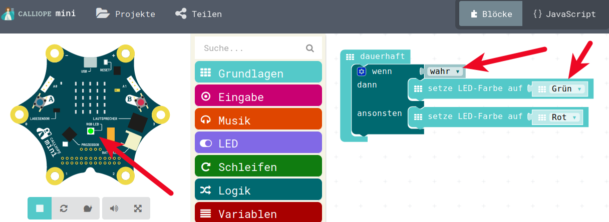 RGB Led In Wenn Wahr : Wahr