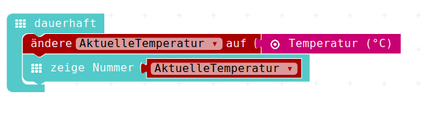 Temperatur anzeigen